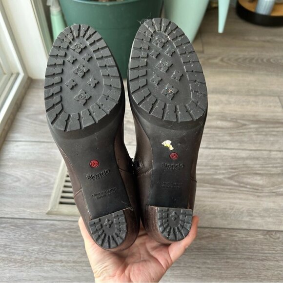 Blondo Rosaly Brown Leather Slouchy Heeled Mid Calf Boots Aqua Protect - Picture 11 of 16